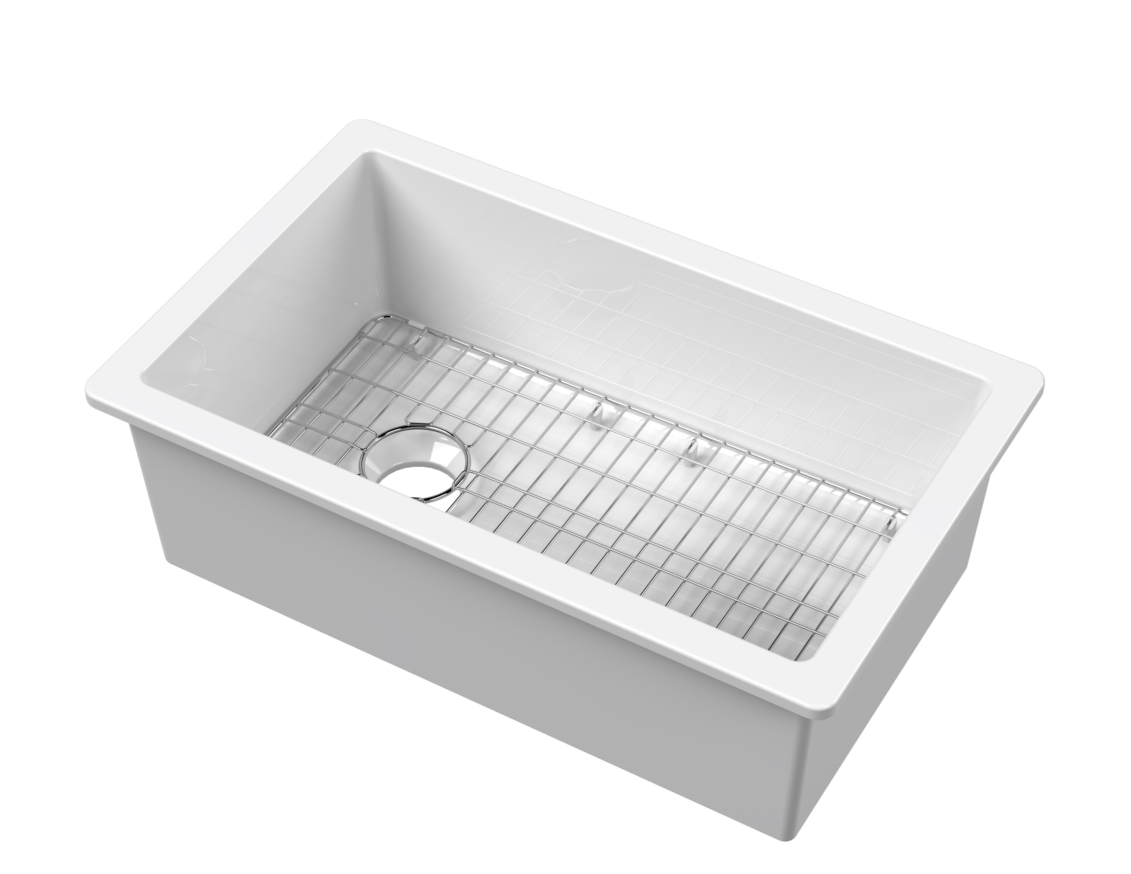 Valquest 31" Undermount Fireclay Single Bowl Kitchen Sink