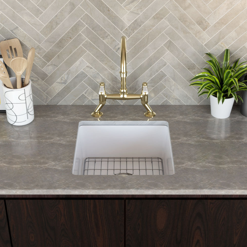 Valquest 18" Undermount Fireclay Single Bowl Kitchen Sink