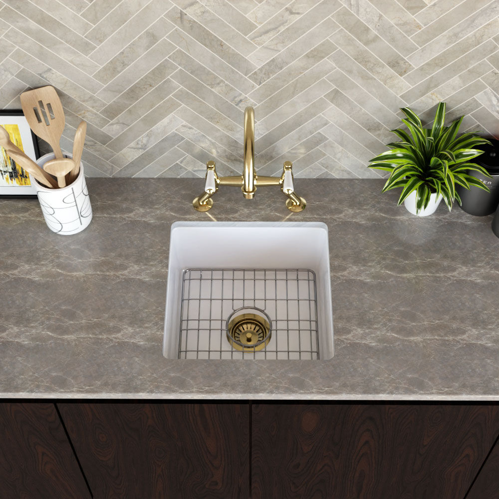 Valquest 18" Undermount Fireclay Single Bowl Kitchen Sink