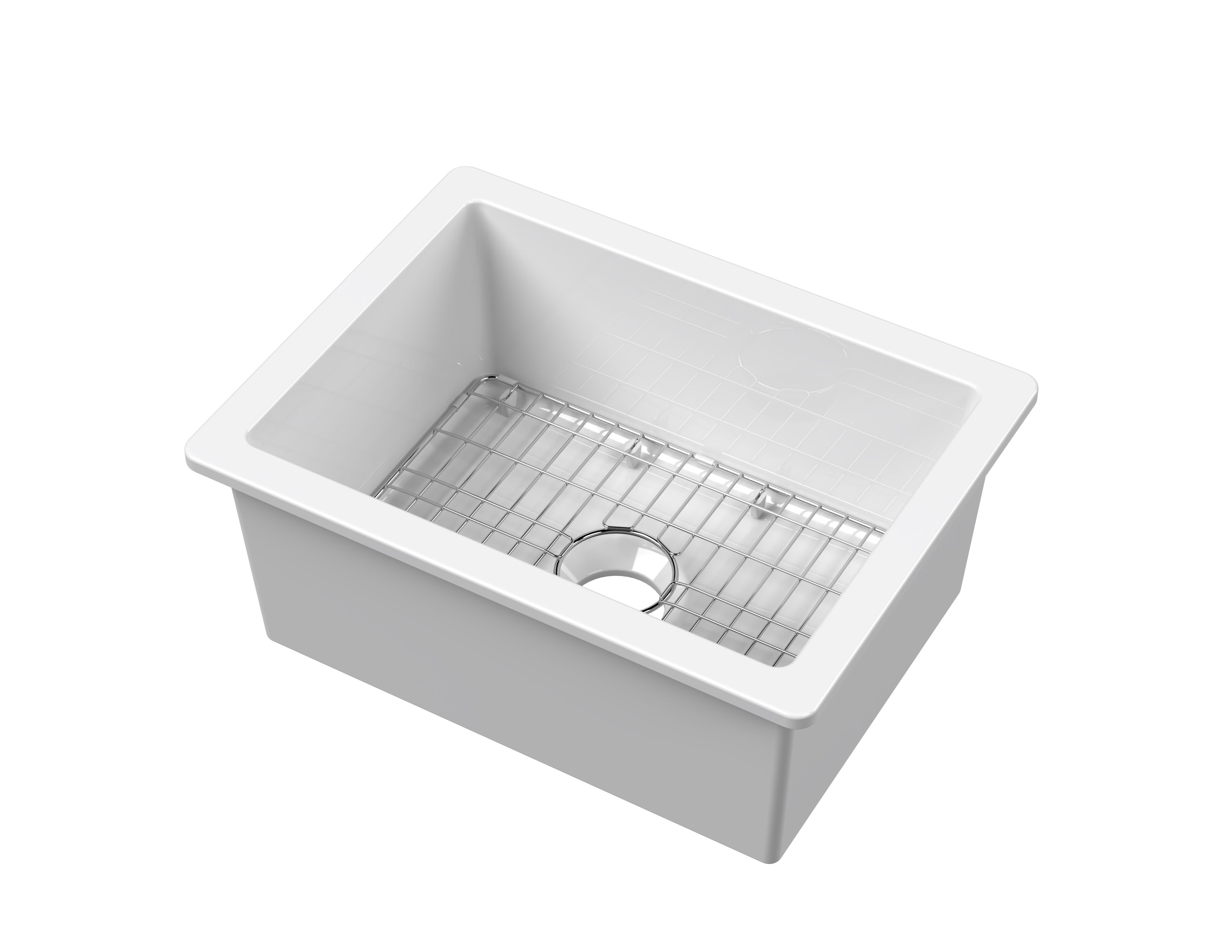Valquest 24" Undermount Fireclay Single Bowl Kitchen Sink
