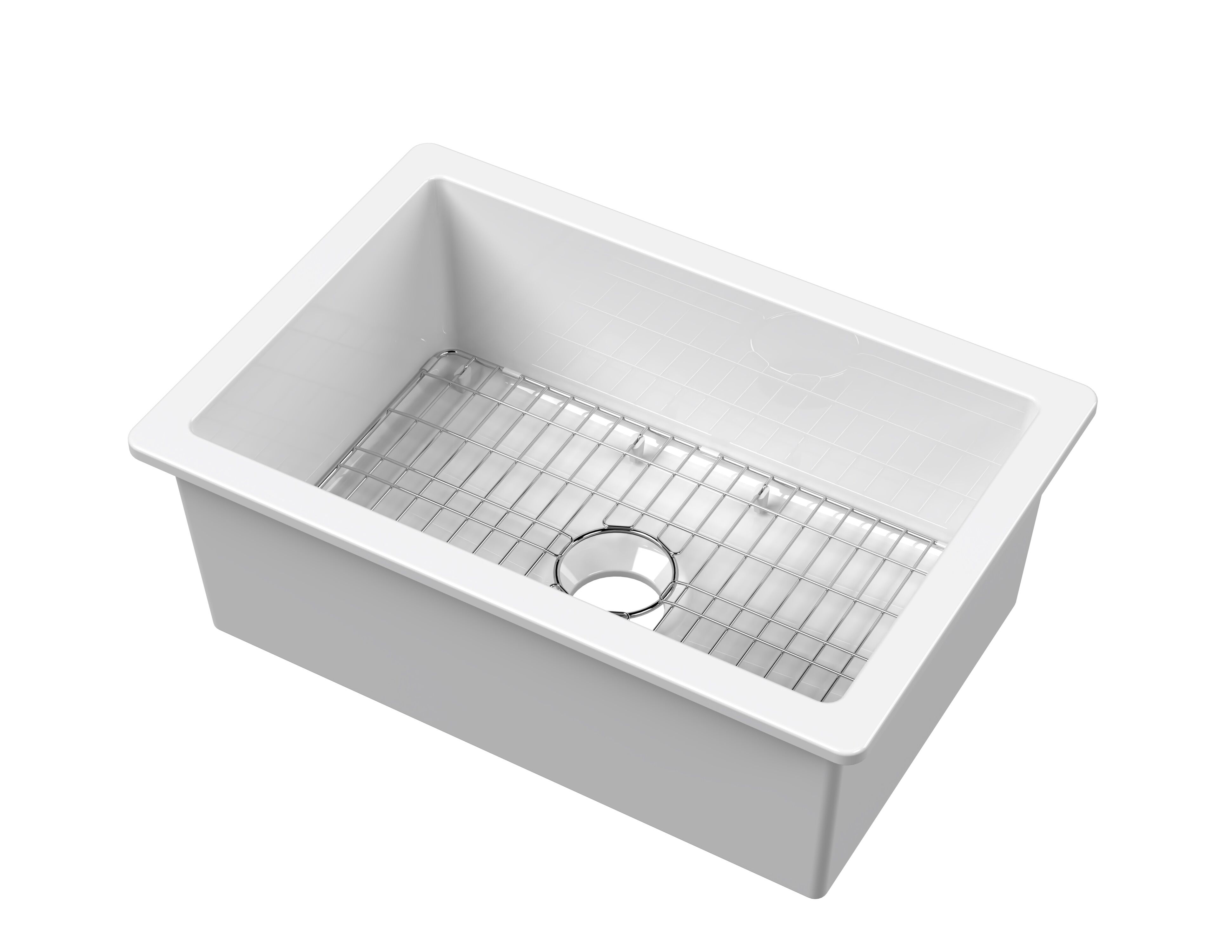 Valquest 28" Undermount Fireclay Single Bowl Kitchen Sink
