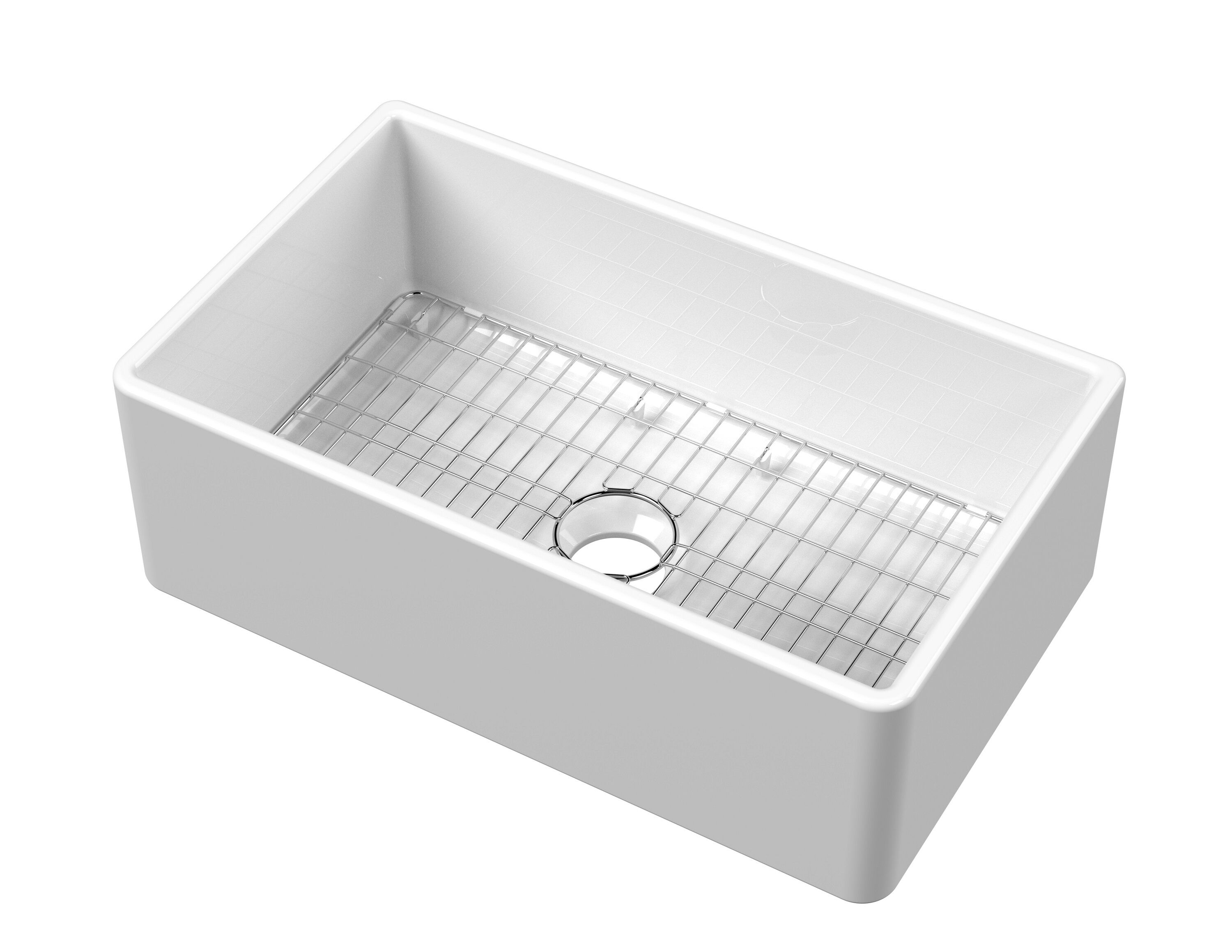 Valquest 30" Apron Front Fireclay Single Bowl Kitchen Sink