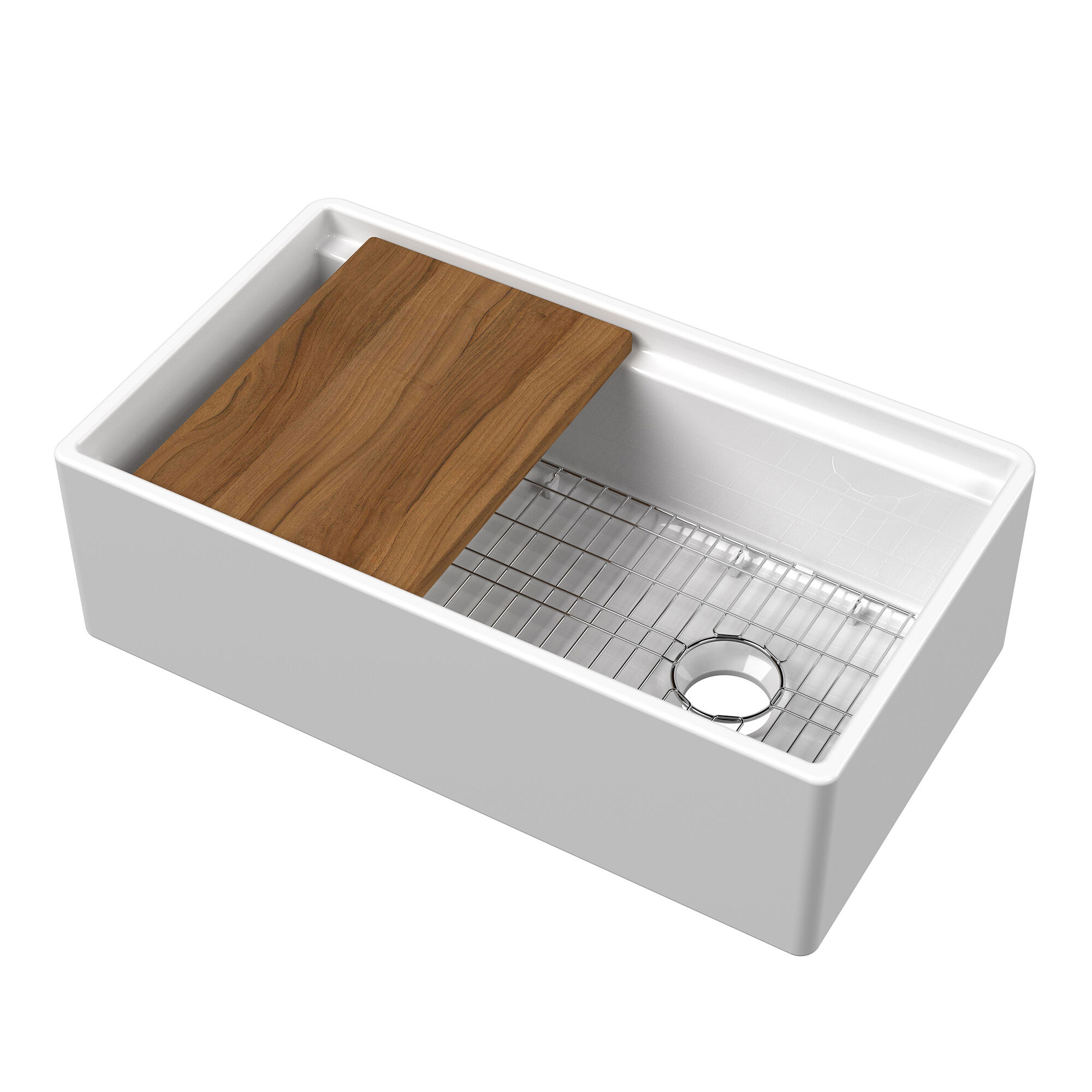 Valquest 33" Apron Front Fireclay Single Bowl Kitchen Sink